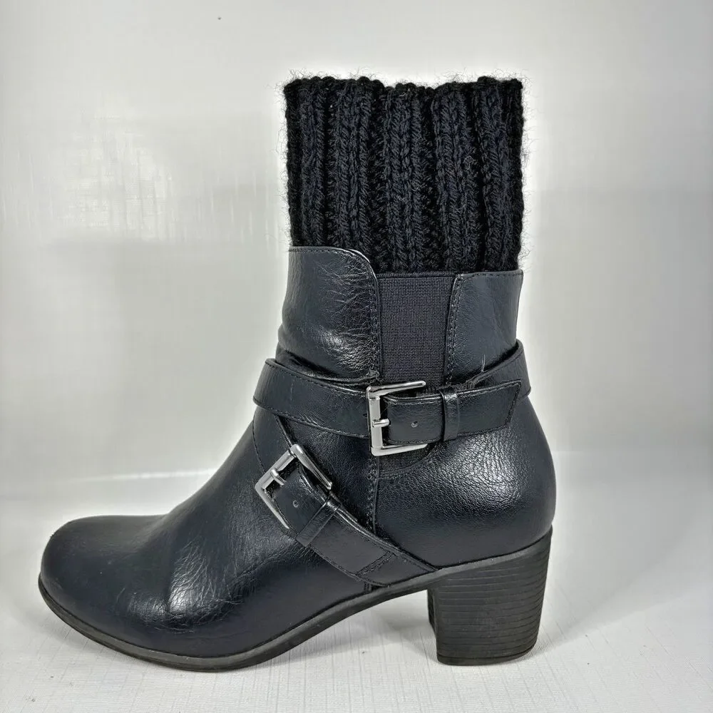 Reversible Boot Toppers Ribbed Knit Boot Cuffs One Size Layering Cottage Hiking